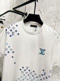 大人気 ルイヴィトン コピー 2026SS グラデーション刺繍逆書き半袖Tシャツ