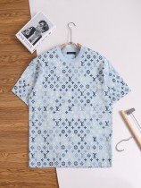 【話題商品！】 ルイヴィトン n級品 2026SS 老花満印ロゴ丸首半袖Tシャツ