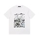 追跡付 ルイヴィトン コピーおすすめ 2026SS フロック発泡プリントラウンドネック半袖Tシャツ