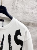 高品質 ルイヴィトン 偽物通販 2026SS 手描き落書きロゴ刺繍半袖Tシャツ