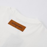 追跡付 ルイヴィトン コピーおすすめ 2026SS フロック発泡プリントラウンドネック半袖Tシャツ