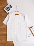 高品質 ルイヴィトン スーパーコピー 2026SS 刺繍柄ラウンドネック半袖Tシャツ