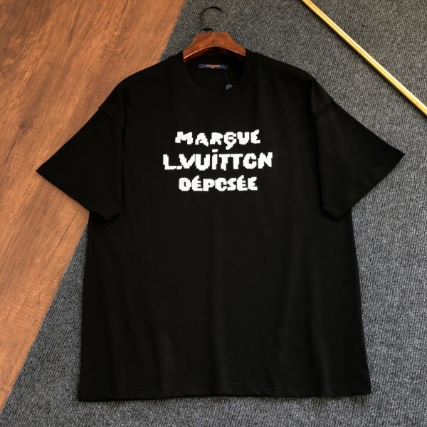 【限定】ルイヴィトン スーパーコピー 2026SS ロゴ刺繍半袖Tシャツ