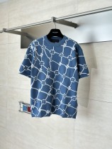 【限定】 ルイヴィトン 激安通販 2026SS ニットジャカード半袖Tシャツ