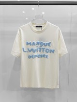 入手困難 ルイヴィトン 激安偽物 2026SS ブルーウール毛糸刺繍半袖