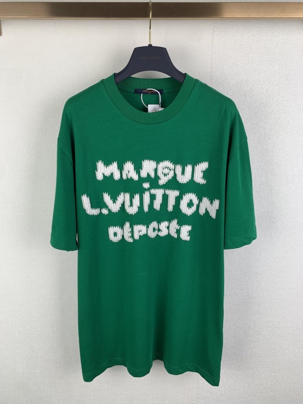 一目惚れ♪ ルイヴィトン 激安通販 2026SS エンボス刺繍半袖Tシャツ