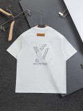 ★超人気 ルイヴィトン コピーおすすめ 2026SS 刺繍ラウンドネック半袖Tシャツ