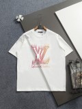 累積売上総額第１位！ ルイヴィトン コピーおすすめ 2026SS ロゴプリントビーズ刺繍の半袖Tシャツ