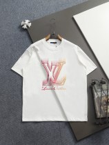 累積売上総額第１位！ ルイヴィトン コピーおすすめ 2026SS ロゴプリントビーズ刺繍の半袖Tシャツ