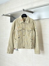 【話題商品！】ルイヴィトン 激安偽物 2026SS 古いインキ掛けのデニムジャケット