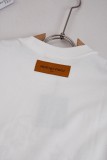 新作 ルイヴィトン コピーおすすめ 2026SS 胸元にキノコ刺繍ロゴラウンドネック半袖Tシャツ