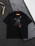 超奇跡の入荷☆ ルイヴィトン 偽物通販 2026SS 刺繍ラウンドネック半袖Tシャツ