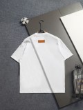 一目惚れ♪ ルイヴィトン 偽物通販 2026SS立体浮雕プレスロゴの凹凸丸首Tシャツ