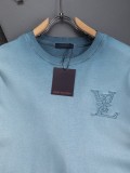 超話題! ルイヴィトン 激安偽物 2026SS 刺繍水で洗う旧丸首半袖Tシャツ