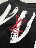 超話題! ルイヴィトン コピーおすすめ 2026SS 手描き落書きロゴ刺繍半袖Tシャツ