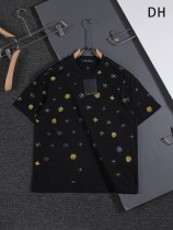 大人気 ルイヴィトン 偽物通販 2026SS 刺繍ラウンドネック半袖Tシャツ