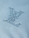 超話題! ルイヴィトン 激安偽物 2026SS 刺繍水で洗う旧丸首半袖Tシャツ