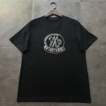 超話題! モンクレール 激安通販 の2026SS アルファベット柄クルーネック半袖Tシャツ