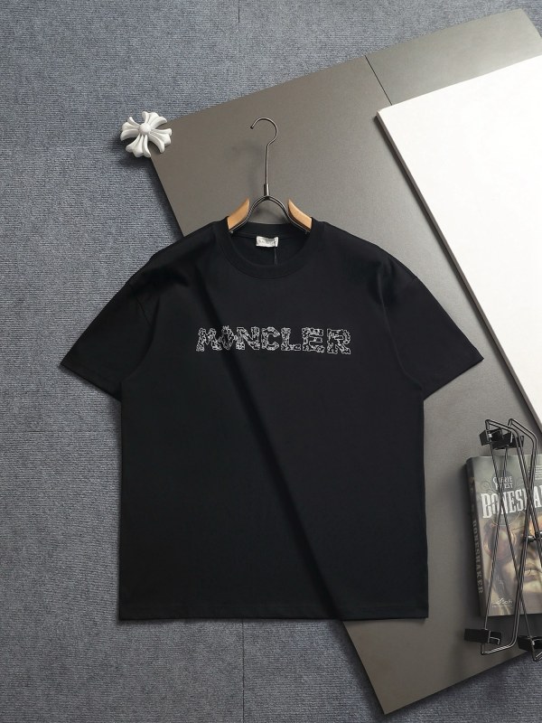稀少 モンクレール コピー の2026SS アルファベットロゴ刺繍半袖Tシャツ