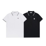入手困難 モンクレール 激安通販 の2026SS 開襟ポロシャツ半袖Tシャツ2色