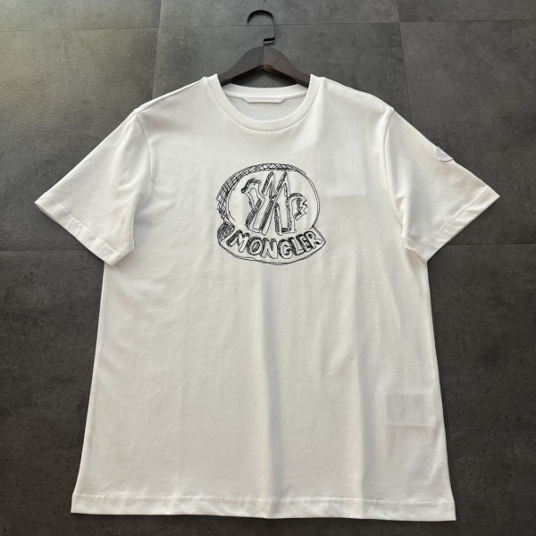 高品質 モンクレール コピー の2026SS アルファベット柄クルーネック半袖Tシャツ