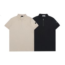 一目惚れ♪ モンクレール 偽物通販 の2026SS ハーフジッパー開襟ポロシャツ半袖Tシャツ2色