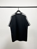 【限定】 バレンシアガ 激安偽物 の2026SS ×アディダス  刺繍ロゴ ロゴプリント ショートスリーブ Tシャツ