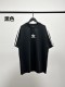 【限定】 バレンシアガ 激安偽物 の2026SS ×アディダス  刺繍ロゴ ロゴプリント ショートスリーブ Tシャツ