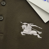 【限定】 バーバリー コピー の2026SS 純色小馬標刺繍ポロシャツ
