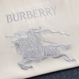 ★超人気 バーバリー 偽物通販 の2026SS 刺繍ロゴラウンドネック半袖Tシャツ