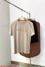 追跡付 エルメス 激安偽物 2026SS刺繍入りメンズクルーネックTシャツ