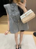 累積売上総額第１位！セリーヌ 偽物通販 の2026SSチェック柄ノースリーブシャツ2色