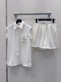 超奇跡の入荷☆ ディオール コピーおすすめ の2026SS 刺繍ロゴポケットシャツセット2色