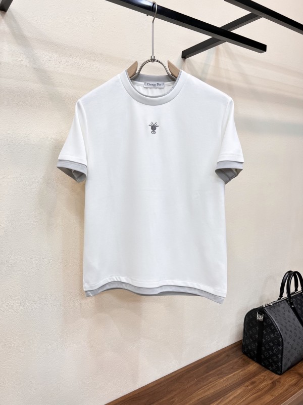 ★超人気 ディオール 偽物通販 の2026SS メンズクルーネック半袖Tシャツ