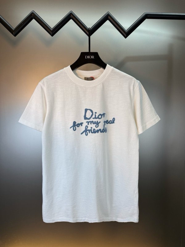 ★超人気 ディオール 激安偽物 の2026SSタオル刺繍半袖Tシャツ