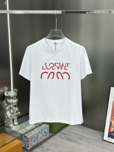 新作 ロエベ コピーおすすめ の2026SSプリントクルーネック半袖Tシャツ