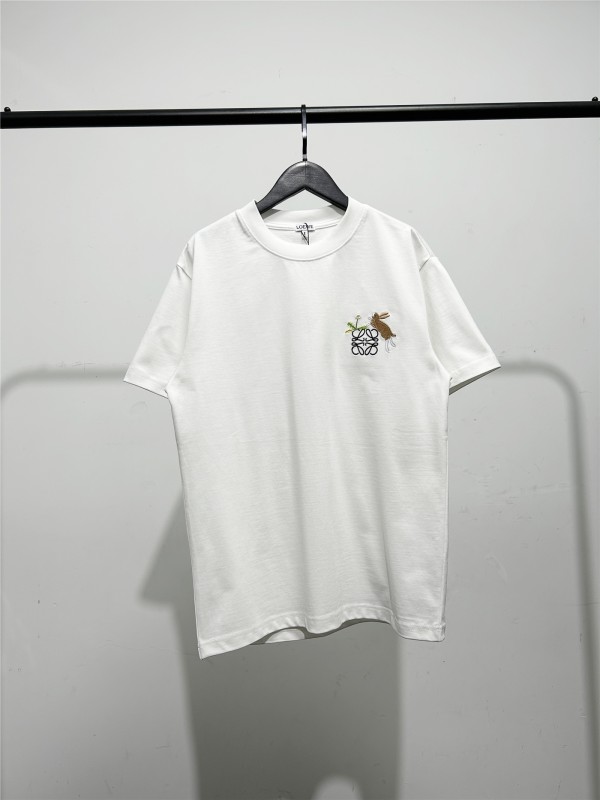 稀少 ロエベ  コピーおすすめ の2026SS刺繍入り半袖Tシャツ
