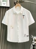 大人気 プラダ 激安通販 の2026SS工装刺繍半袖シャツ