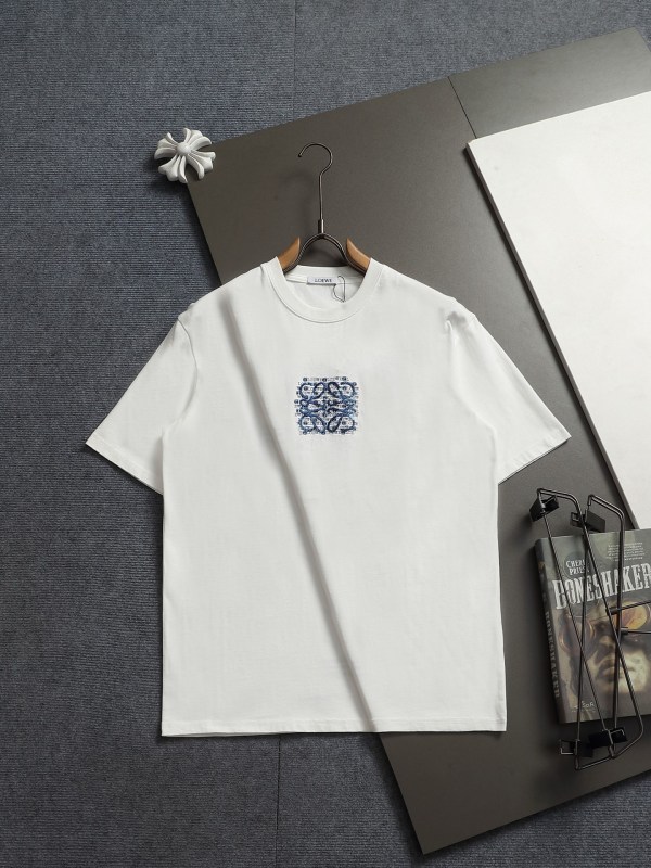 一目惚れ♪ ロエベ 激安通販 の2026SS刺繍花洗い半袖Tシャツ