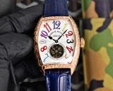 追跡付 フランクミュラー-FranckMuller n級品 の全自動機械コア両面カーフ原装針 メンズ腕時計