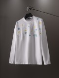 使い勝手良し ルイヴィトン コピー 2026SS 老花刺繍ラウンドネック長袖Tシャツ