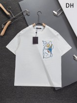 【話題商品！】 ルイヴィトン 激安偽物 2026SS  刺繍柄ラウンドネック半袖Tシャツ