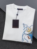 【話題商品！】 ルイヴィトン 激安偽物 2026SS  刺繍柄ラウンドネック半袖Tシャツ