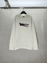 追跡付 バレンシアガ スーパーコピー 2026SS コーラ波落書きプリント連帽衛衣