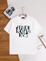 入手困難 フェンディ n級品 の2026SS 刺繍百合円襟半袖Tシャツ