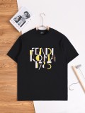 超話題! フェンディ 激安偽物 の2026SS 刺繍百合円襟半袖Tシャツ