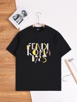 超話題! フェンディ 激安偽物 の2026SS 刺繍百合円襟半袖Tシャツ