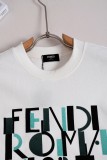 入手困難 フェンディ n級品 の2026SS 刺繍百合円襟半袖Tシャツ