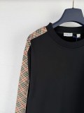 追跡付 バーバリー n級品 の2026SS 刺繍戦馬織帯飾り縁丸首衛衣