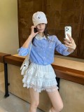 大人気 セリーヌ 激安通販 の2026SS 刺繍チェックシャツ